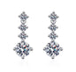 925 Sterling Silver 3.2ct Moissanite Drop Earrings